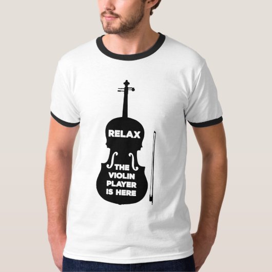 Ontspan hier de Violin Player T-shirt (Voorkant)