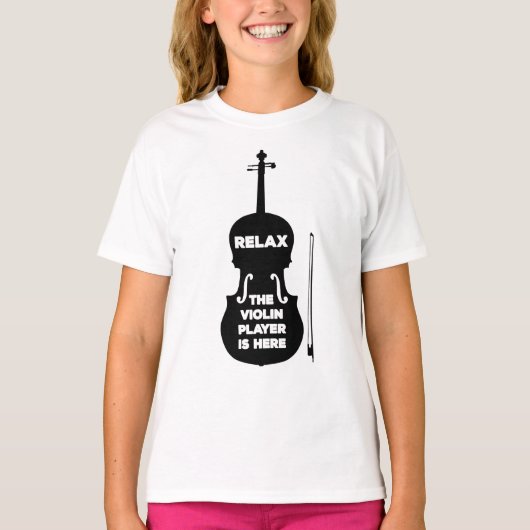 Ontspan hier de Violin Player T-shirt (Voorkant)