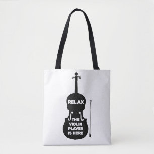 Ontspan hier de Violin Player Tote Bag