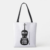 Ontspan hier de Violin Player Tote Bag (Achterkant)
