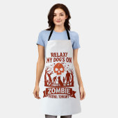 Ontspan Honden Zombie Patrouille Vanavond Hallowee Schort (Gedragen)