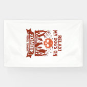 Ontspan Honden Zombie Patrouille Vanavond Hallowee Spandoek (Horizontaal)