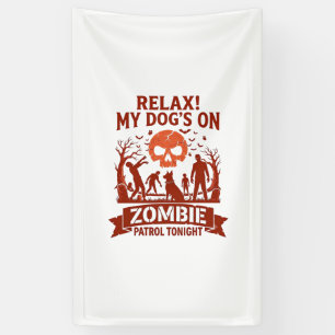 Ontspan Honden Zombie Patrouille Vanavond Hallowee Spandoek