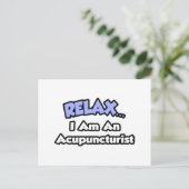 Ontspan.. Ik ben acupuncturist Briefkaart (Staand voorkant)