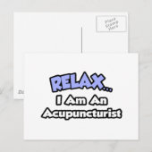 Ontspan.. Ik ben acupuncturist Briefkaart (Voorkant / Achterkant)