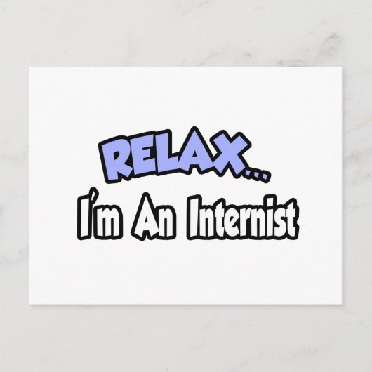 Ontspan...ik ben een Internist Briefkaart (Voorkant)