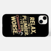 Ontspan, ik ben een loodgieter - Loodgieter grappi Case-Mate iPhone Case (Achterkant (horizontaal))