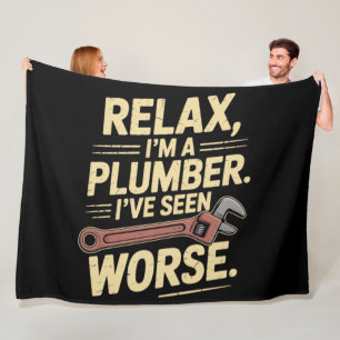 Ontspan, ik ben een loodgieter - Loodgieter grappi Fleece Deken