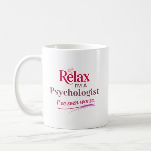 Ontspan, ik ben een psycholoog koffiemok (Links)