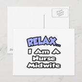 Ontspan.. Ik ben een verpleegkundige, vroedvrouw Briefkaart (Voorkant / Achterkant)
