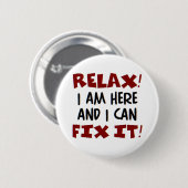 ontspan! ik ben hier ronde button 5,7 cm (Voorkant /achterkant)