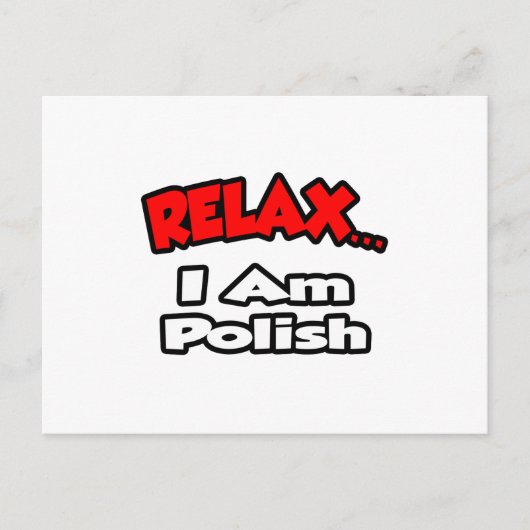 Ontspan... Ik ben Pools Briefkaart (Voorkant)