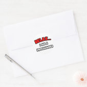 Ontspan... Ik ben programmeur Ronde Sticker (Envelop)