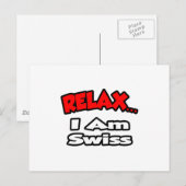 Ontspan... Ik ben Zwitser Briefkaart (Voorkant / Achterkant)