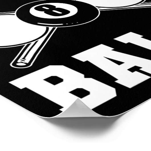 Ontspan in het breken van je biljartcoach poster (Hoek)