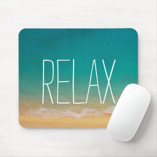 Ontspan - Inspirerend Peaceful Beach Scene Muismat (Met muis)