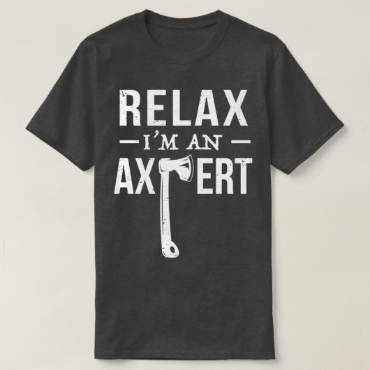 Ontspan Ix27m en Axepert Funny Ax Throwing Game Gi T-shirt (Design voorkant)