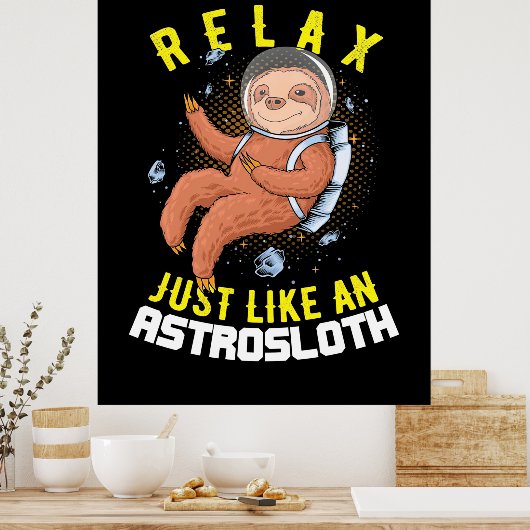 Ontspan je als een astronaut poster (Keuken)
