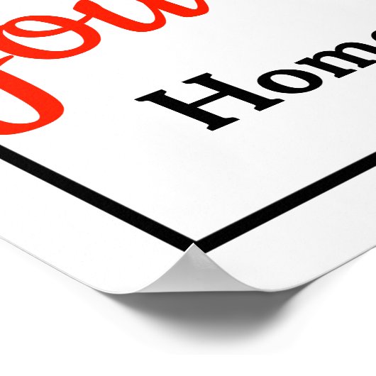 Ontspan je bent thuis poster (Hoek)