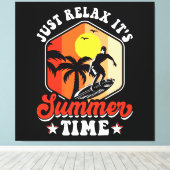 Ontspan Je Even Het Is Zomer Canvas Afdruk (Insitu (Houten vloer))