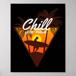 Ontspan je geest Oceaan Strand Zomer Tropische Sfe Poster
