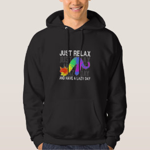 Ontspan je gewoon en heb een luie dag met luie kat hoodie