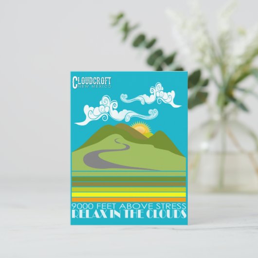 Ontspan je in de wolken briefkaart (Staand voorkant)