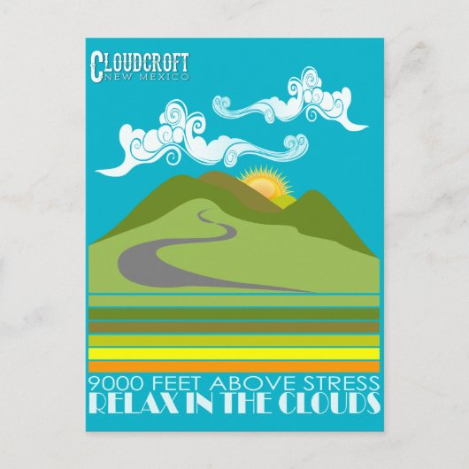 Ontspan je in de wolken briefkaart (Voorkant)