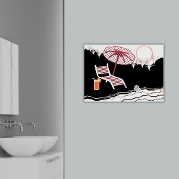 Ontspan je in een buisstoel en cocktail op het Pos Poster