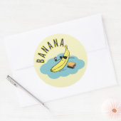 Ontspan je met banaan ronde sticker (Envelop)