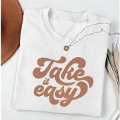 ontspan je motivatiegrafiek retro boho t-shirt
