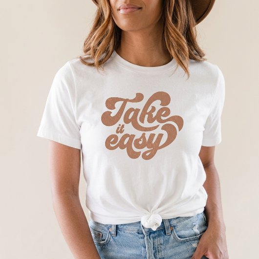 ontspan je motivatiegrafiek retro boho t-shirt