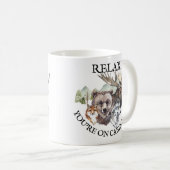 Ontspan je op Cabin Time Forest Animals Koffiemok (Voorkant rechts)