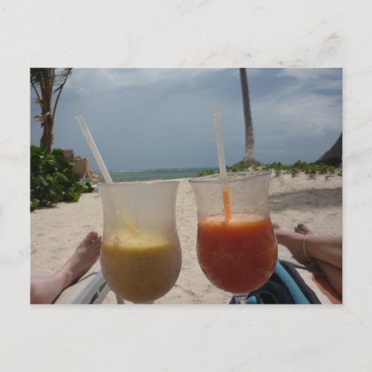 Ontspan je op het strand briefkaart (Voorkant)