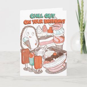 Ontspan je op je verjaardag Letterpress kaart