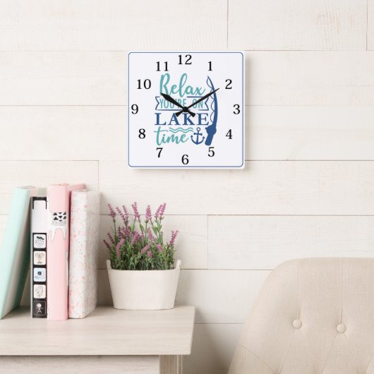 Ontspan je op Lake Time Vierkante Klok (Leeskamer)