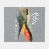 "Ontspan Je Verdient Het" Rollende HeuvelsFleece D Fleece Deken (Voorkant (Horizontaal))