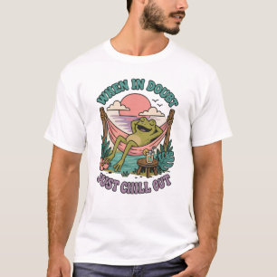 Ontspan kikker T-shirt Grappige Retro Kikker