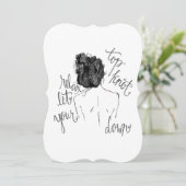 "Ontspan, laat je beste knoop omlaag" Meisjes uitn Kaart (Staand voorkant)