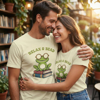Ontspan & Lees Lieve Kikker op Boeken | Grappige B T-shirt