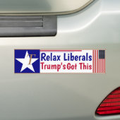 Ontspan Liberals Trump dit! Bumpersticker (Op auto)