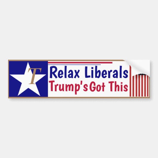 Ontspan Liberals Trump dit! Bumpersticker (Voorkant)