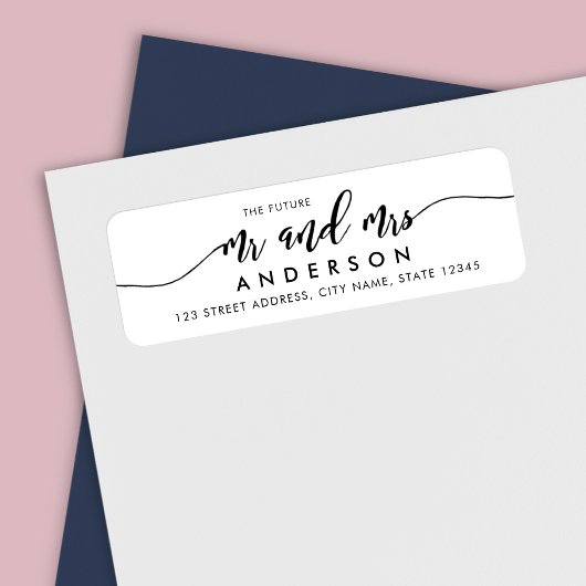 Ontspan Manuscript het Toekomstige adres Mr en Mrs Etiket