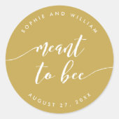 Ontspan Manuscript Meant om Editable Kleurhuwelijk Ronde Sticker (Voorkant)