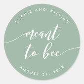 Ontspan Manuscript Meant om Editable Kleurhuwelijk Ronde Sticker (Voorkant)