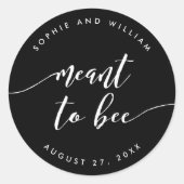 Ontspan Manuscript Meant om Editable Kleurhuwelijk Ronde Sticker (Voorkant)