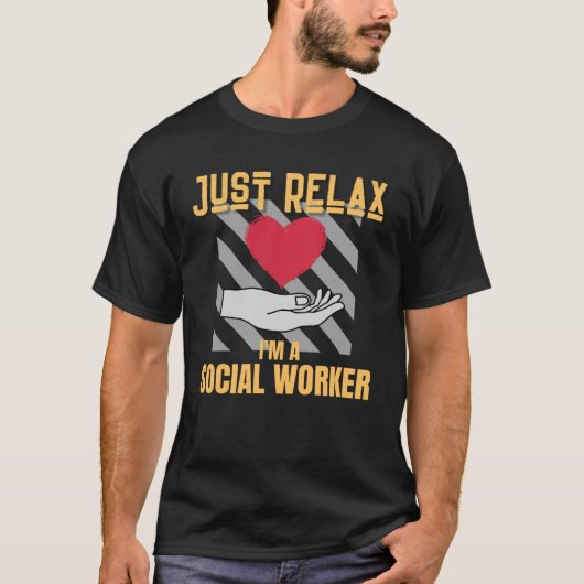 Ontspan me als maatschappelijk werker t-shirt (Voorkant)