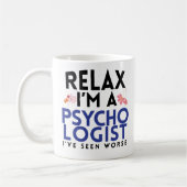 Ontspan me als psycholoog Funny Coffee Mok PsyD Gi (Links)