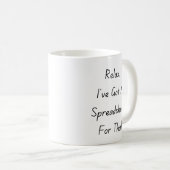 Ontspan me dat ik een spreadsheet heb, accountant koffiemok (Voorkant rechts)