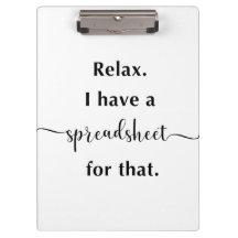 Ontspan me dat ik een spreadsheet heb.